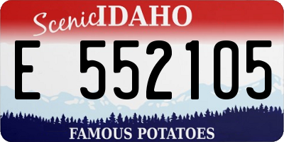 ID license plate E552105