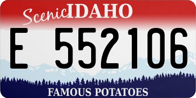 ID license plate E552106