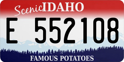 ID license plate E552108