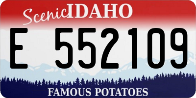 ID license plate E552109