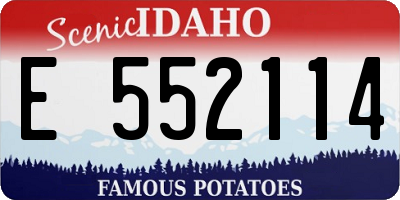ID license plate E552114