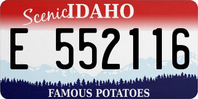 ID license plate E552116