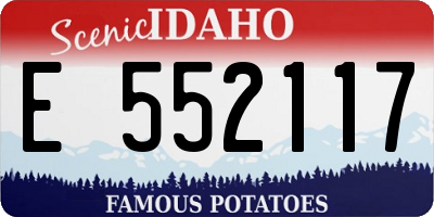 ID license plate E552117