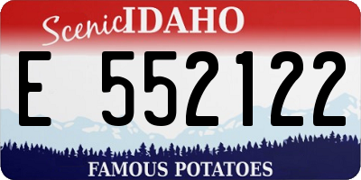 ID license plate E552122