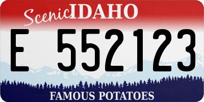 ID license plate E552123