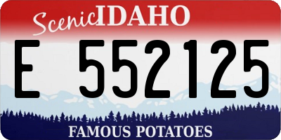 ID license plate E552125