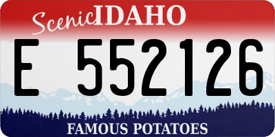 ID license plate E552126