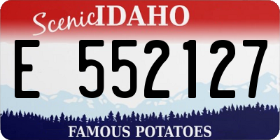 ID license plate E552127
