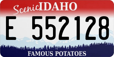 ID license plate E552128
