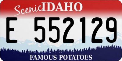 ID license plate E552129