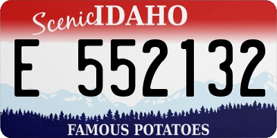 ID license plate E552132
