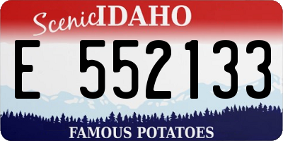 ID license plate E552133