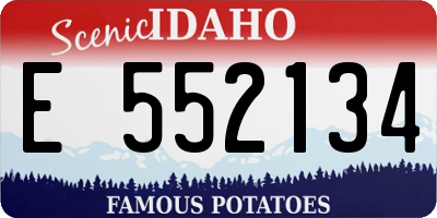 ID license plate E552134