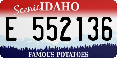ID license plate E552136