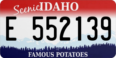 ID license plate E552139