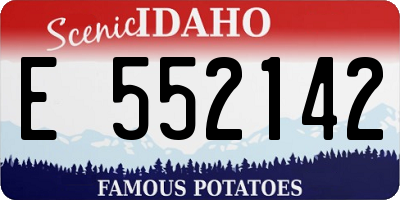 ID license plate E552142