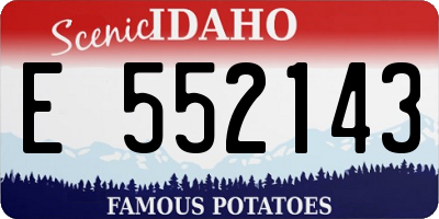 ID license plate E552143