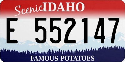 ID license plate E552147