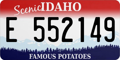 ID license plate E552149