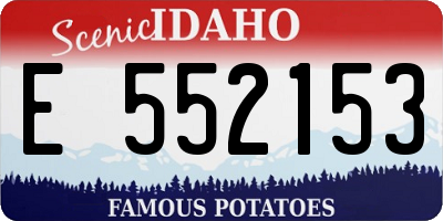 ID license plate E552153