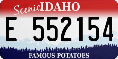 ID license plate E552154