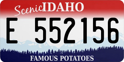 ID license plate E552156