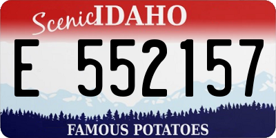 ID license plate E552157
