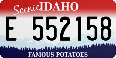 ID license plate E552158