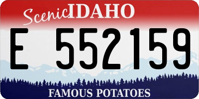 ID license plate E552159