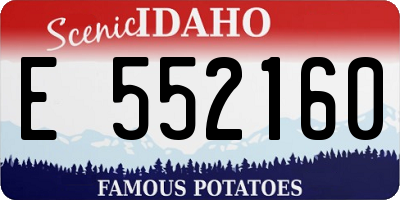 ID license plate E552160