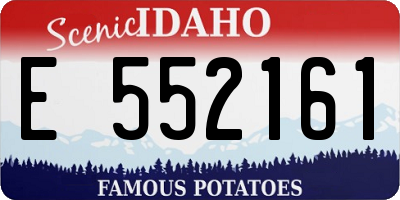 ID license plate E552161