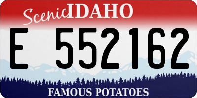 ID license plate E552162