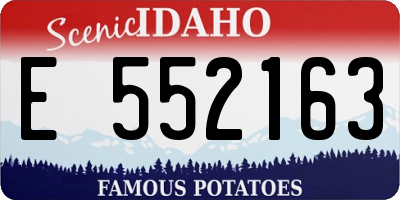 ID license plate E552163