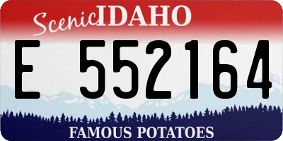 ID license plate E552164
