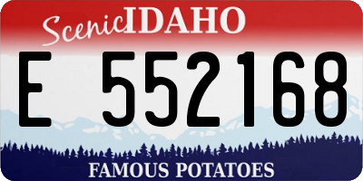 ID license plate E552168