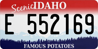 ID license plate E552169