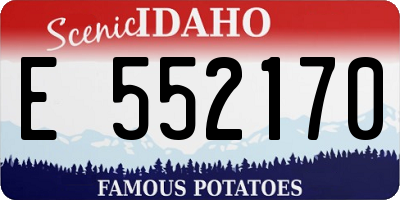 ID license plate E552170