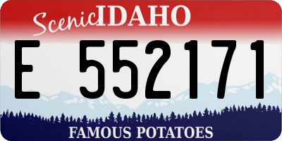 ID license plate E552171