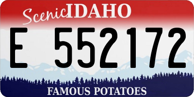 ID license plate E552172
