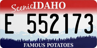 ID license plate E552173