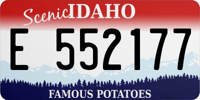 ID license plate E552177