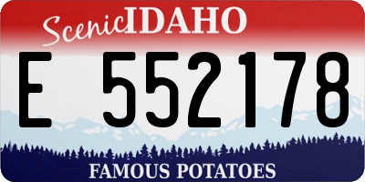 ID license plate E552178