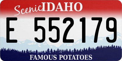 ID license plate E552179