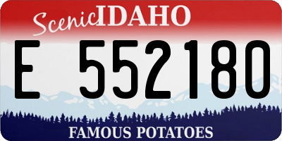 ID license plate E552180