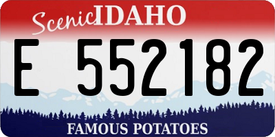 ID license plate E552182