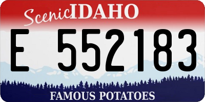ID license plate E552183