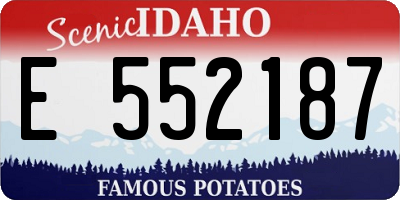 ID license plate E552187