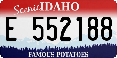 ID license plate E552188