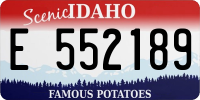 ID license plate E552189