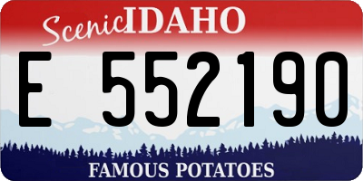 ID license plate E552190